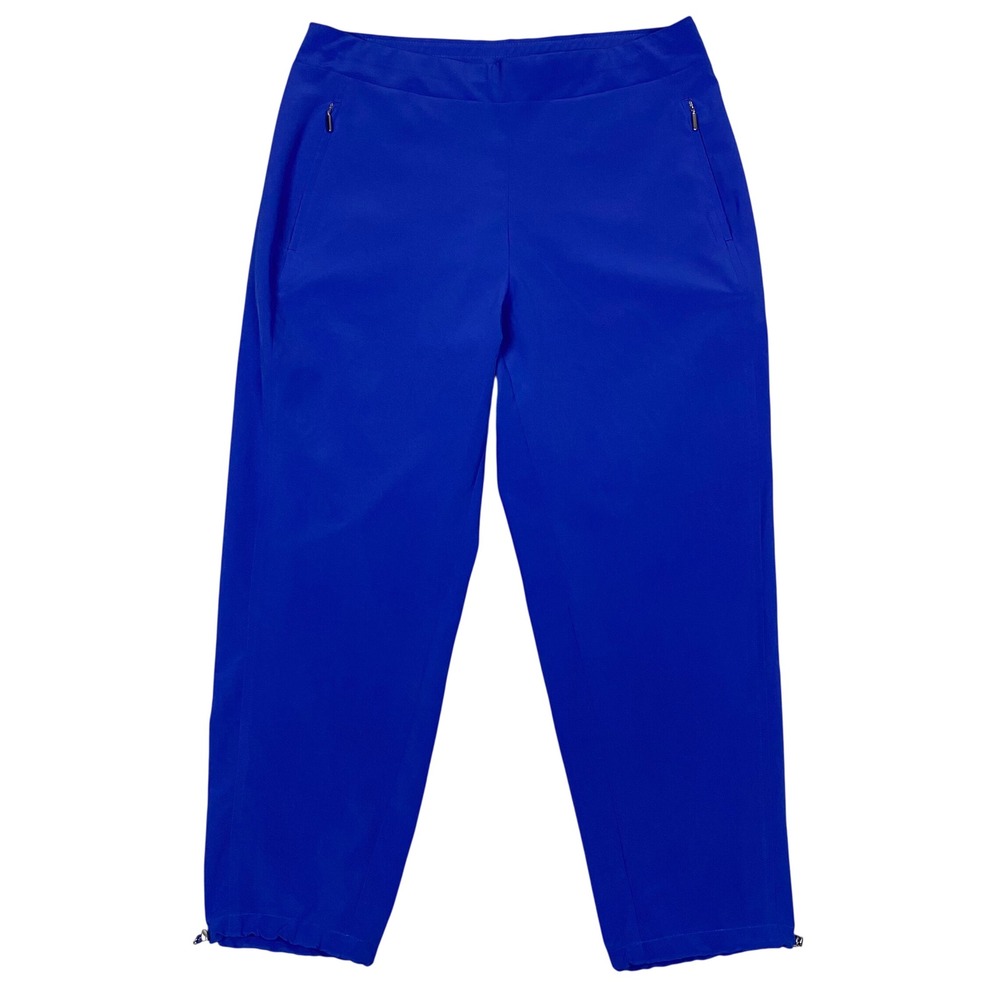 Chicos Zenergy Bungee Hem Stretch Pull On Pants Womens 4 Chicos 0 Royal Blue
